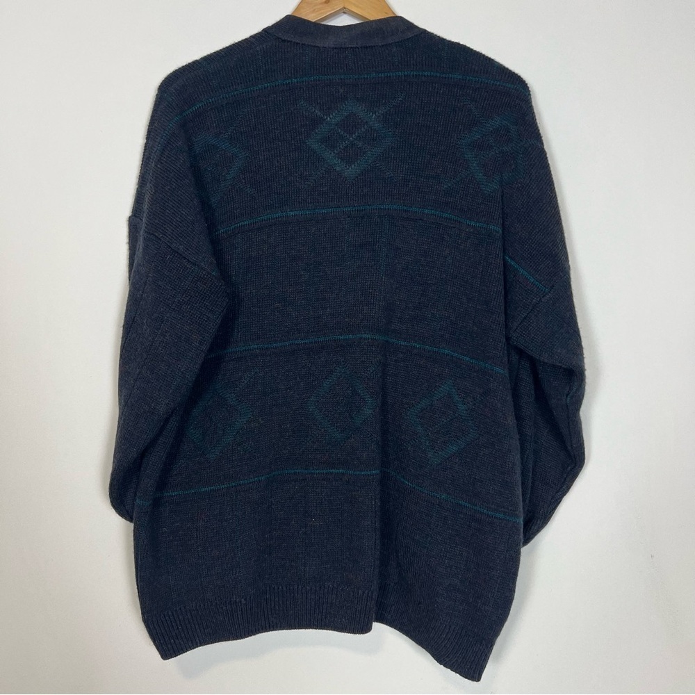 Vintage 1994 St Michael from Marks & Spencer Bluish Purple/Teal Cardigan Sweater - Picture 11 of 11